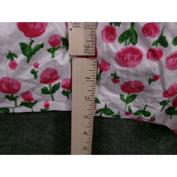 Vintage Talbots Dress Women 8 White Pink Floral Ruffle Trim Costal Resort USA - Picture 6 of 11